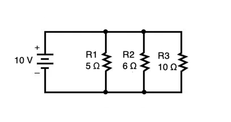 The inverse of each resistor can be summed to get the inverse of the total resistance