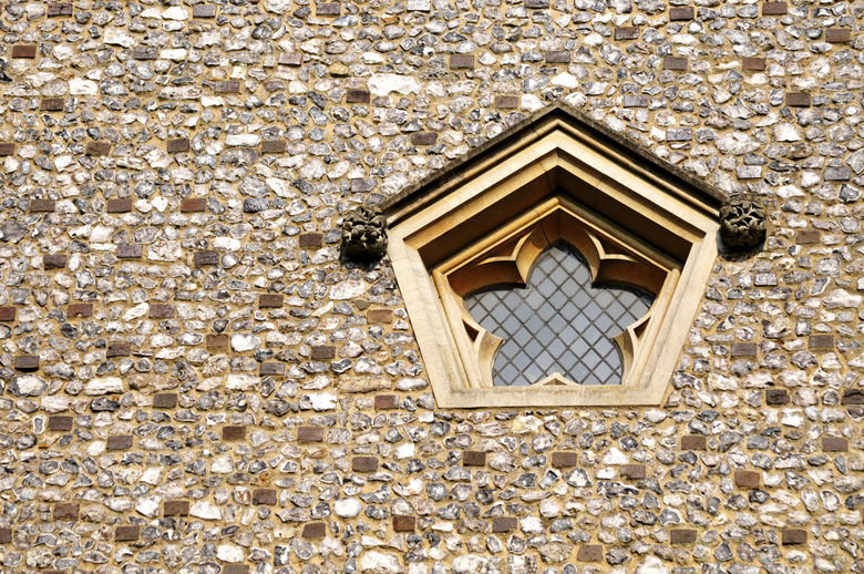 Pentagon Shaped Ancient Church Window