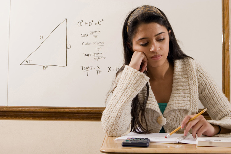 Student sitting at a desk