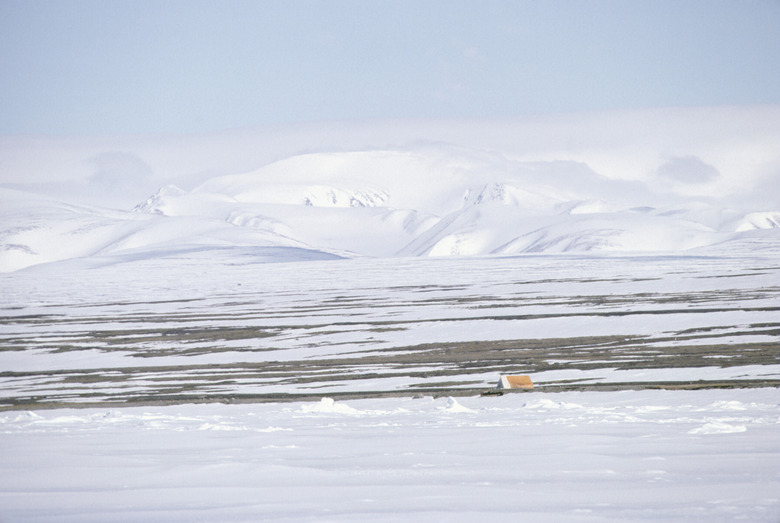 Tent on tundra, Baffin Island, Canada