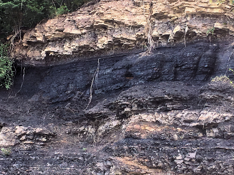 Coal Seam On Eroded Rock Strata Coal Mining Industry