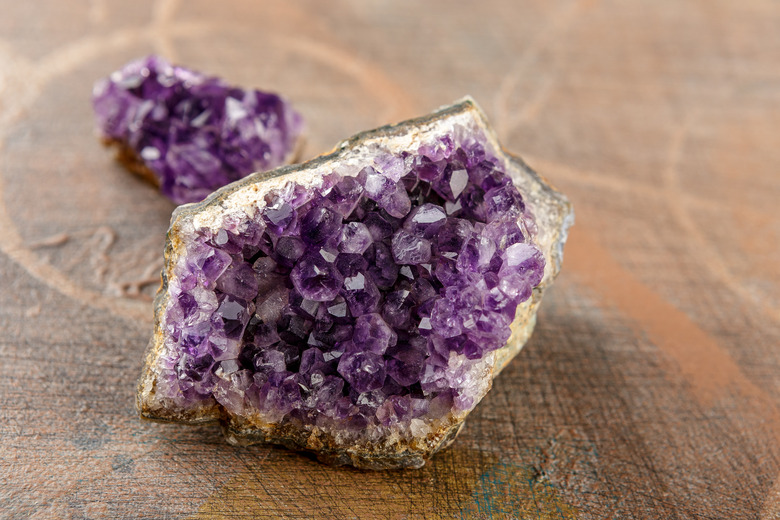 Beautiful amethyst druse close-up