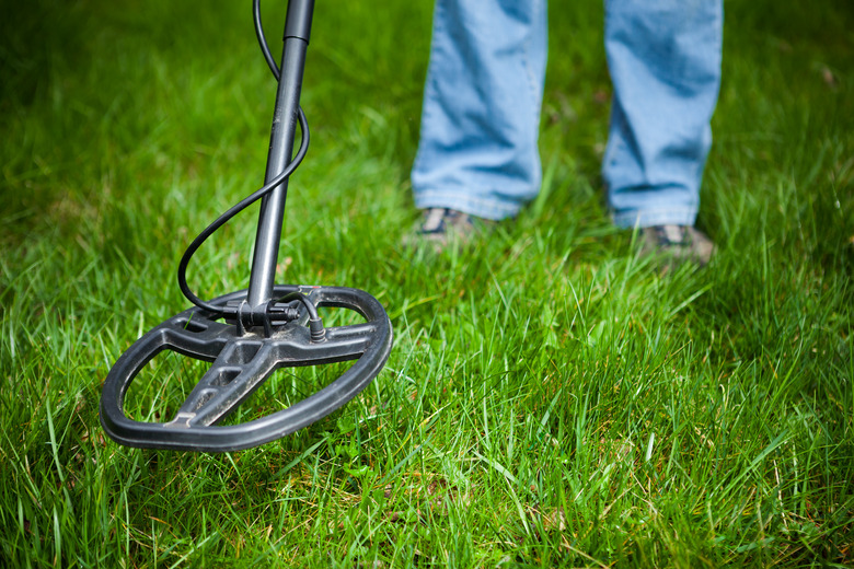 metal detector in action