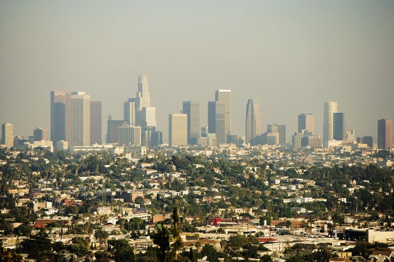 Panoramic view of Los Angeles, Los Angeles, California, USA