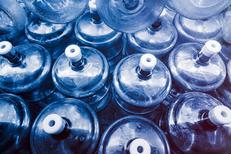 overlook view of group of bottled water