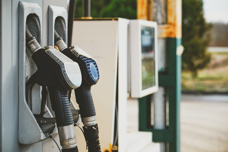 Petrol pump in petrol station