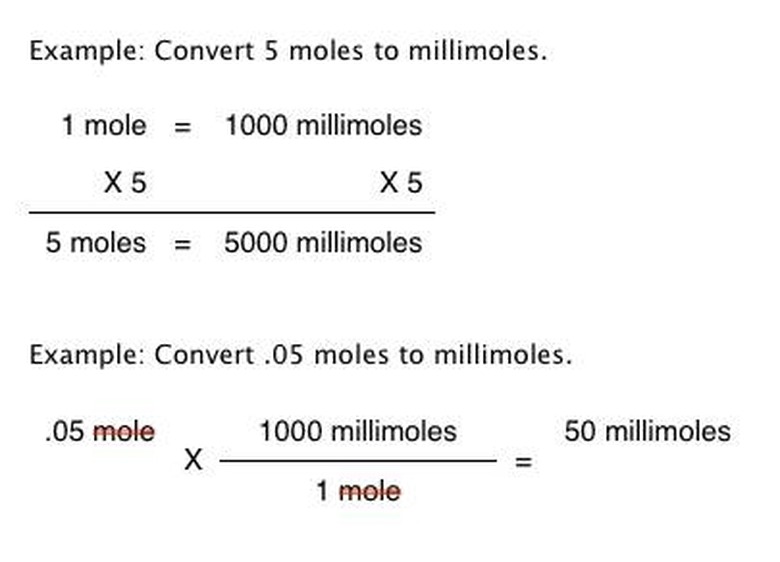 How To Convert Moles To Millimoles Sciencing