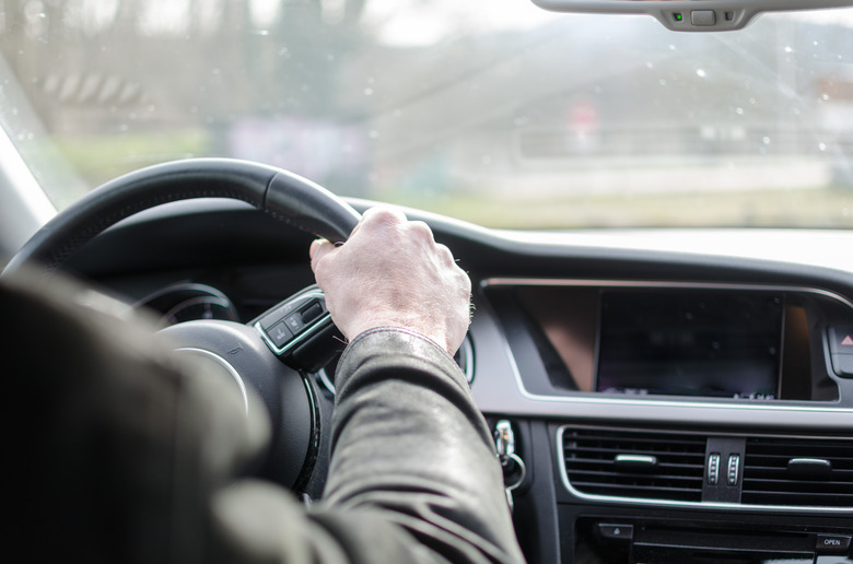 Man driving a car