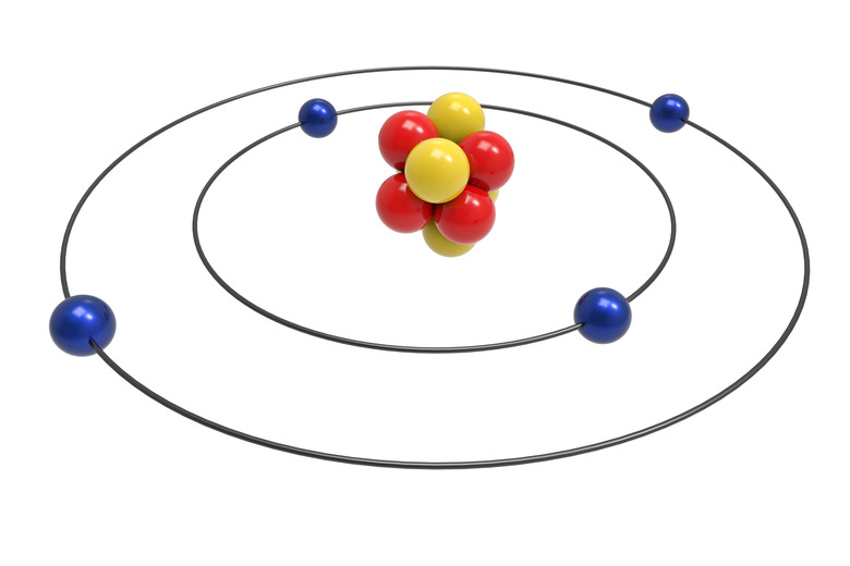 Bohr model of Beryllium Atom with proton, neutron and electron