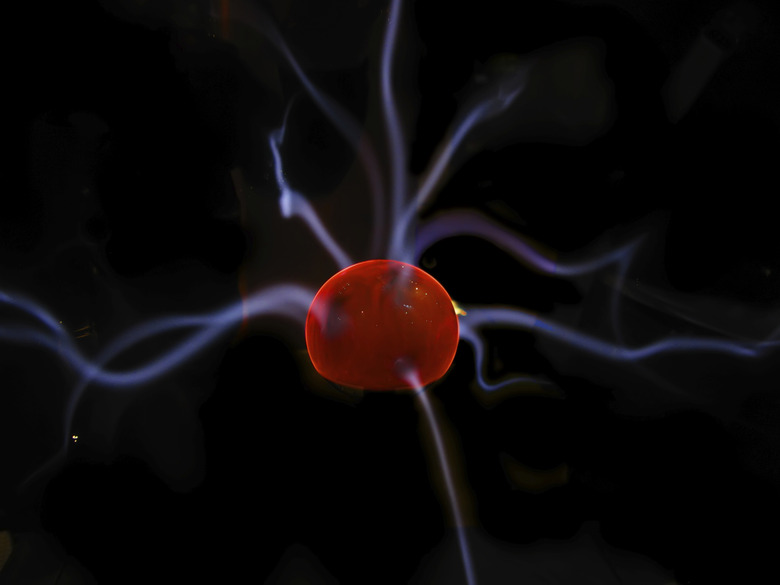 Electricity in a plasma ball at Science Museum of Barcelona