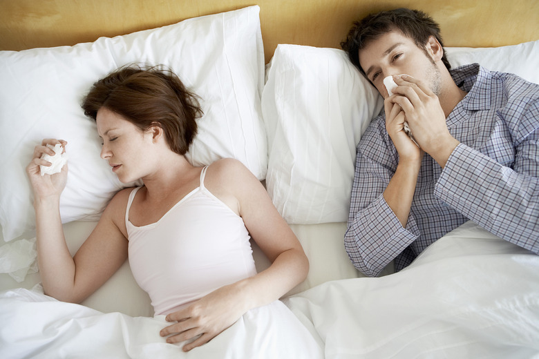 Couple in Bed with Cold