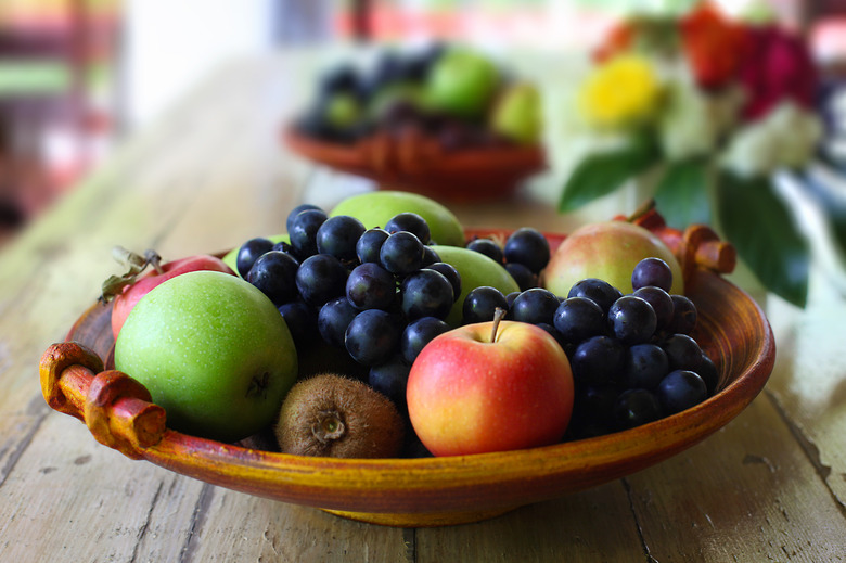 Fruit Basket on Wooden table