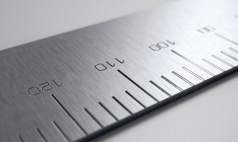 Steel Ruler Closeup