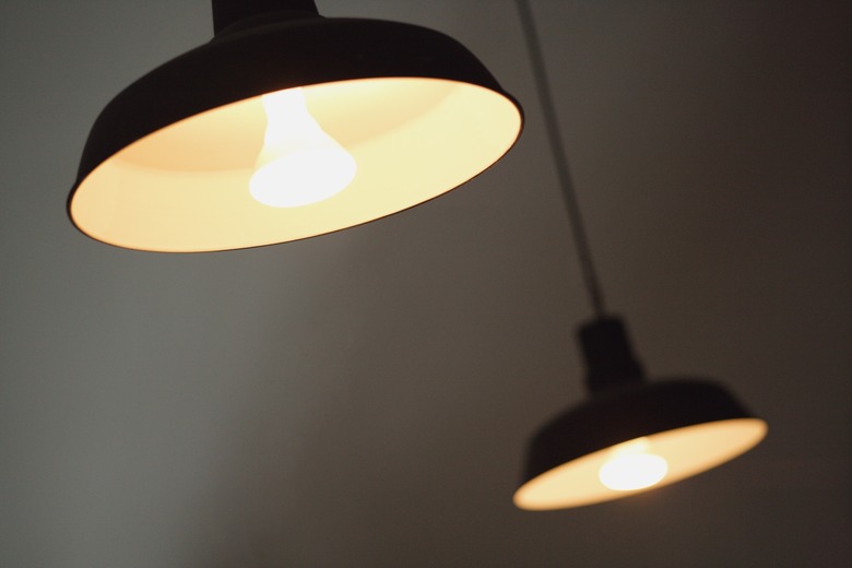 Two pendant light fittings