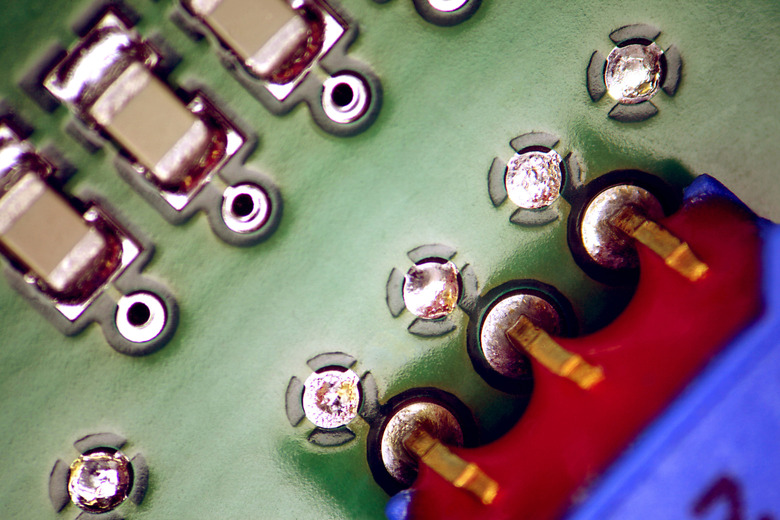 Detail of computer circuit board