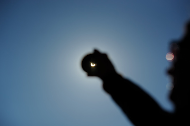 Real Solar Eclipse Seen Through Smoked Glass