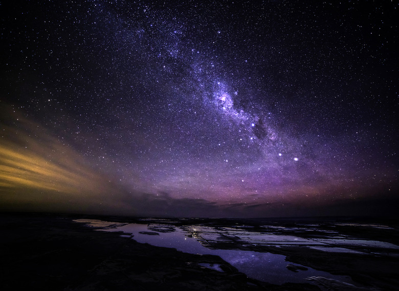 Great Ocean Road at night milky way view