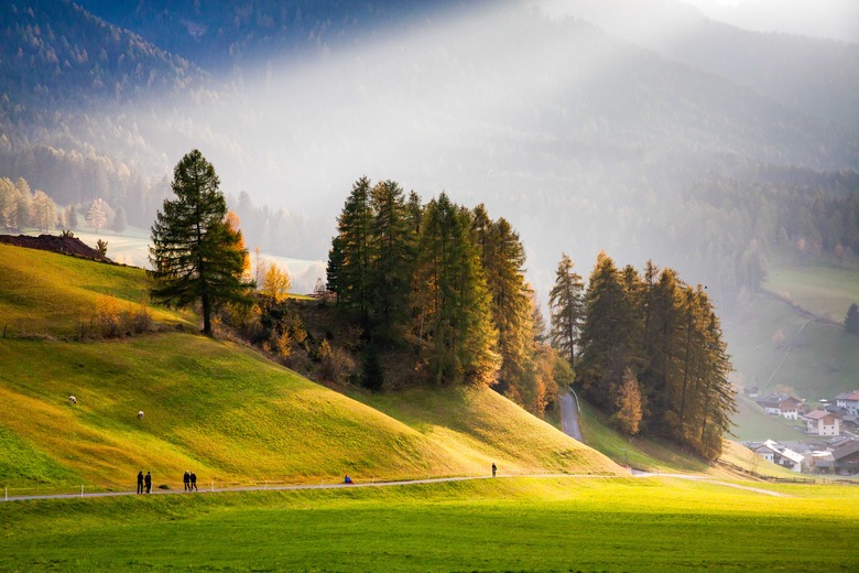 amazing autumn landscape in the mountains