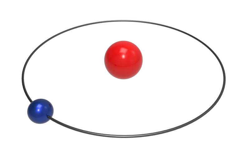 Bohr model of Hydrogen Atom with proton and electron