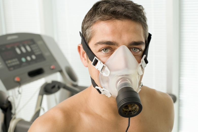 Man wearing oxygen mask