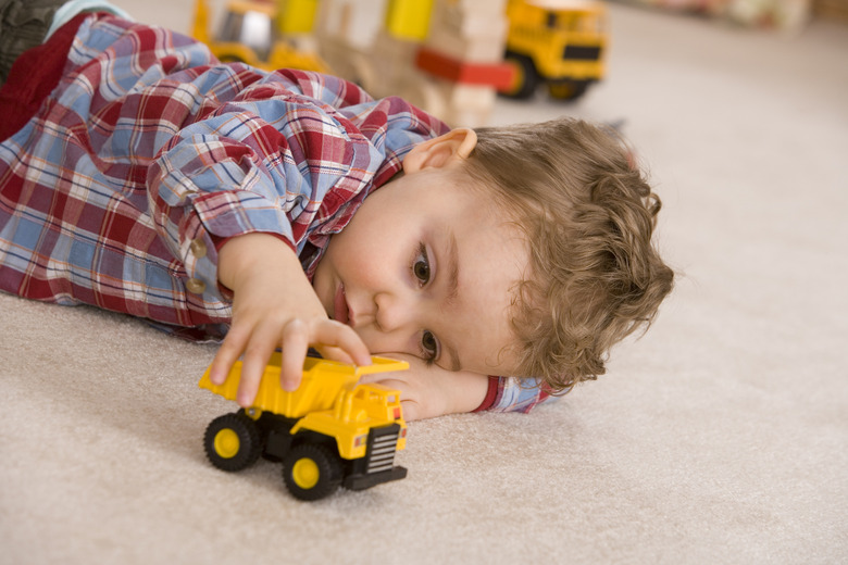 Boy playing with toys