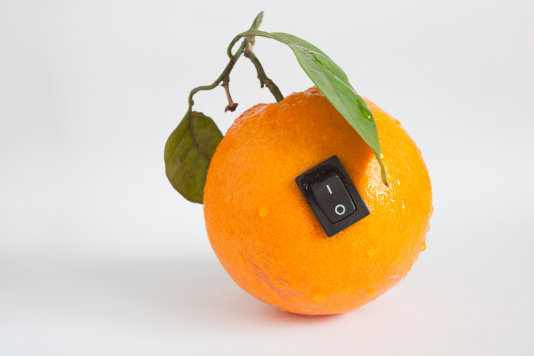 Citrus electricity - orange with switch in power off position