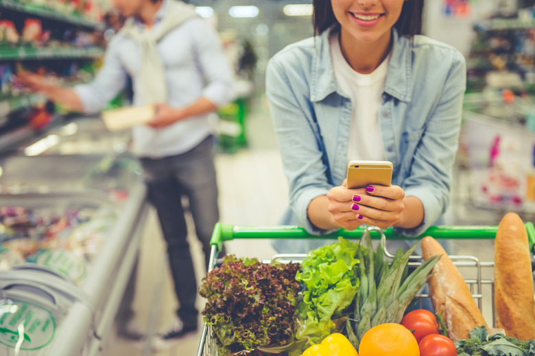 Couple in the supermarket