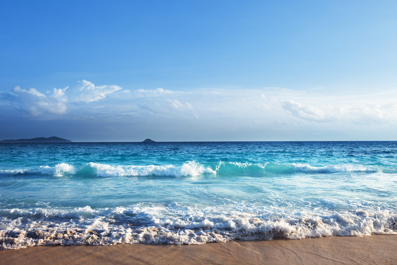 seychelles beach in sunset time