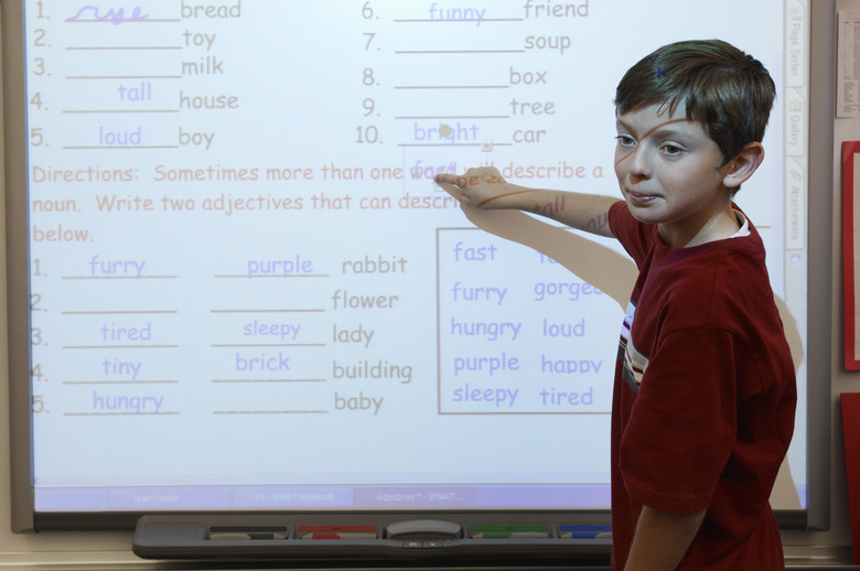 Student in Classroom Doing Math