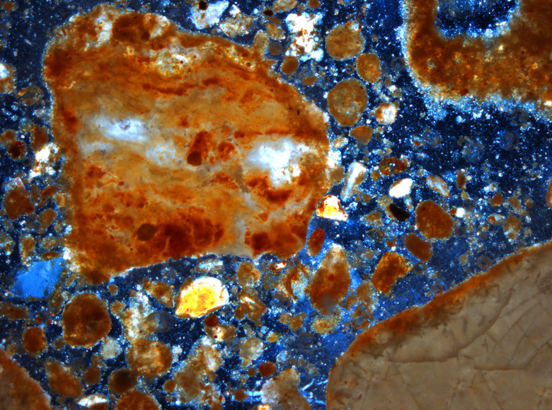 Micro-photo of geological thin section - part of the Structure of the Earth's Interior