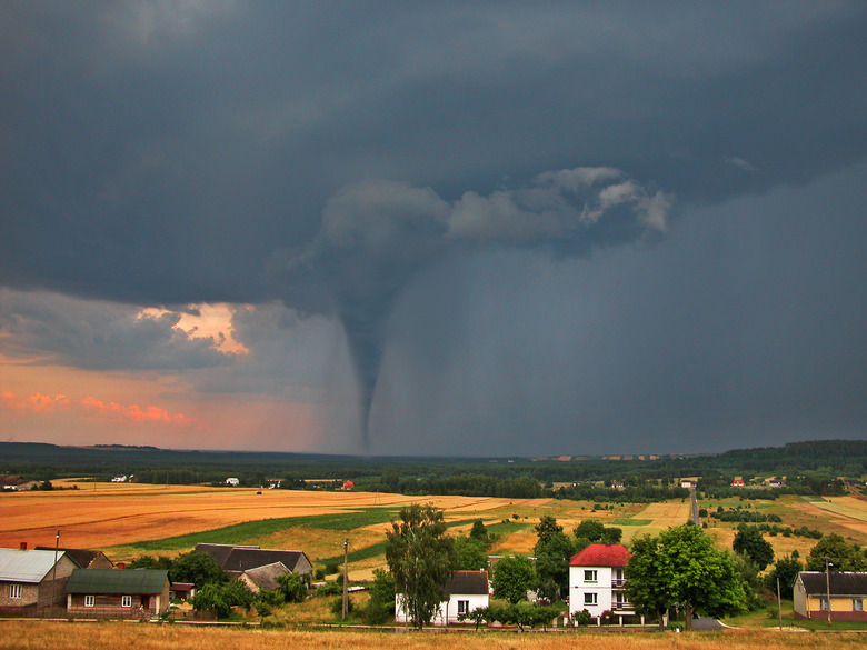 Twister on countryside