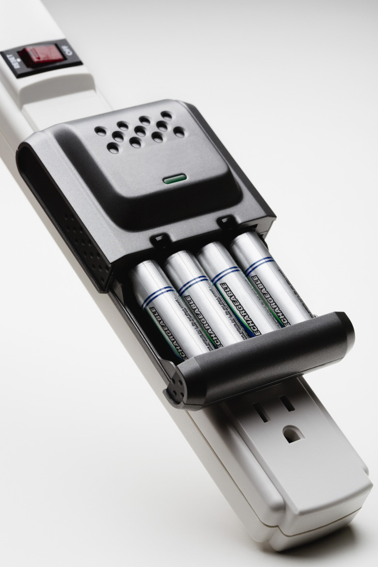 Rechargeable batteries,  recharger,  and power strip