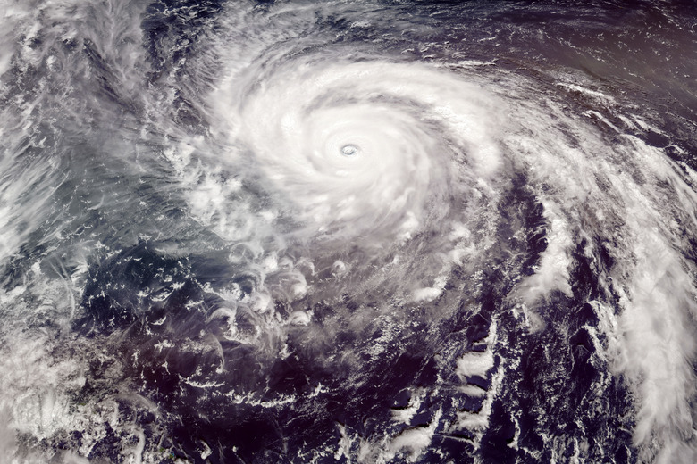 Category 5 Typhoon satellite view. Elements of this image furnished by NASA.