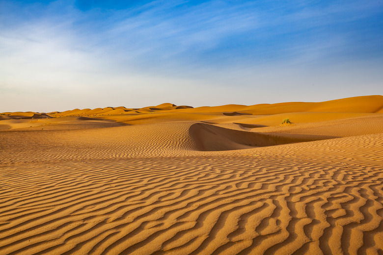 wave pattern desert landscape, oman