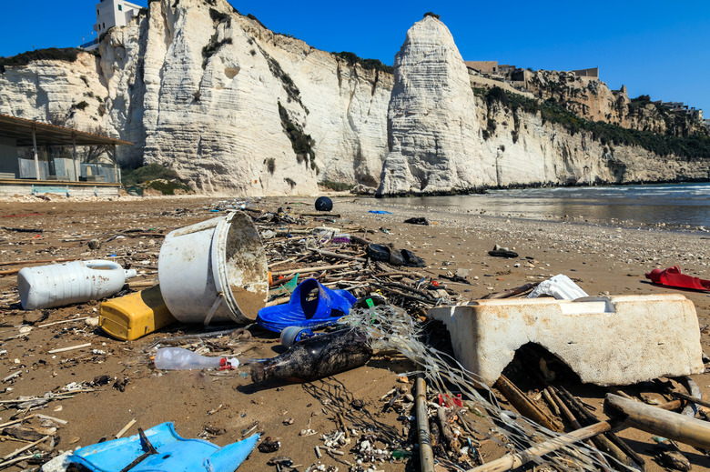 Pollution on the beach