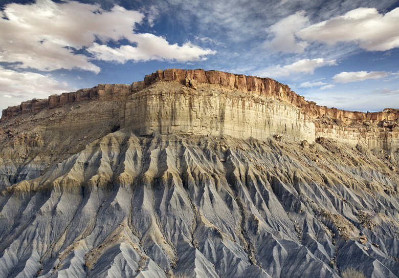 blue rocky cliff in Utah