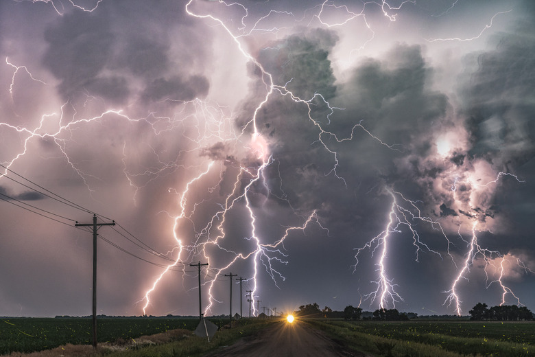 Extreme lightning storm, Nebraska. USA