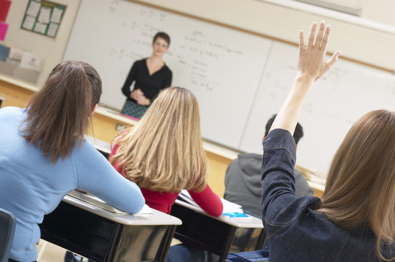 Teacher and students in a classroom