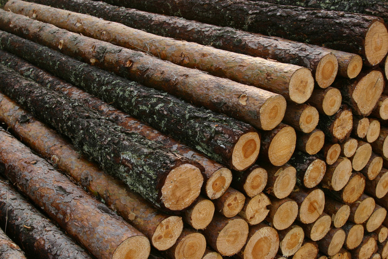 Stacked logs