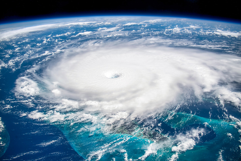 Satellite view of hurricane Dorian, year 2019