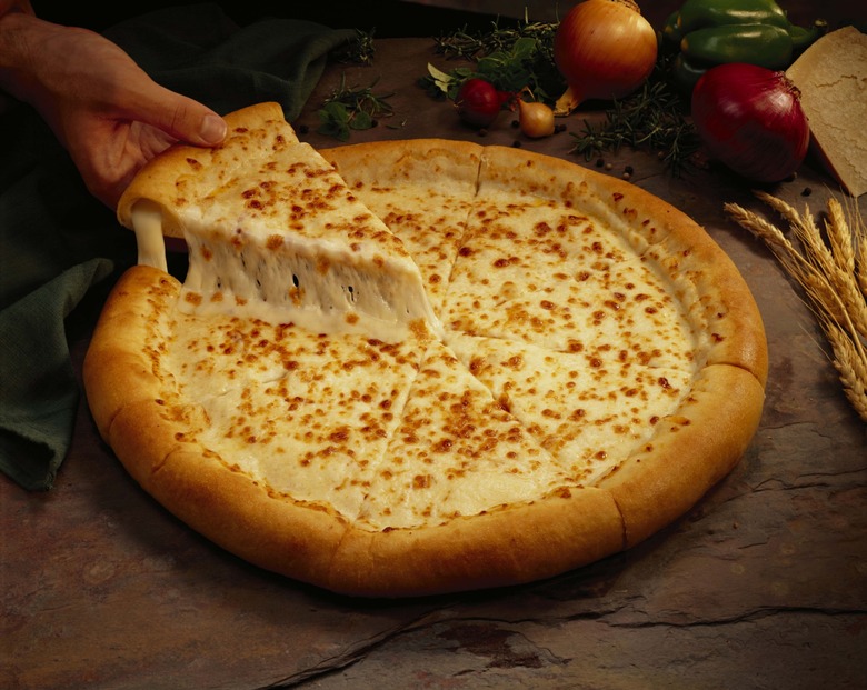 Stuffed crust cheese pizza