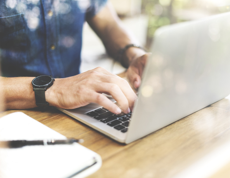 Man Working Laptop