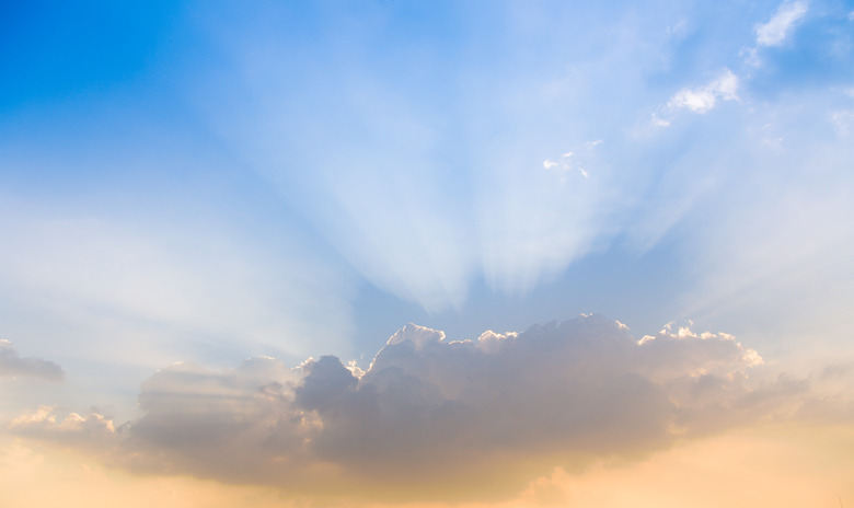 Aerial view dramatic sunset and sunrise sky nature background with white clouds