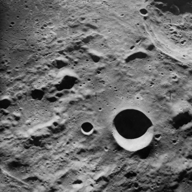 Surface of the moon, close-up