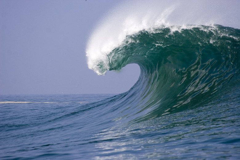 waves breaking in the ocean of Chile