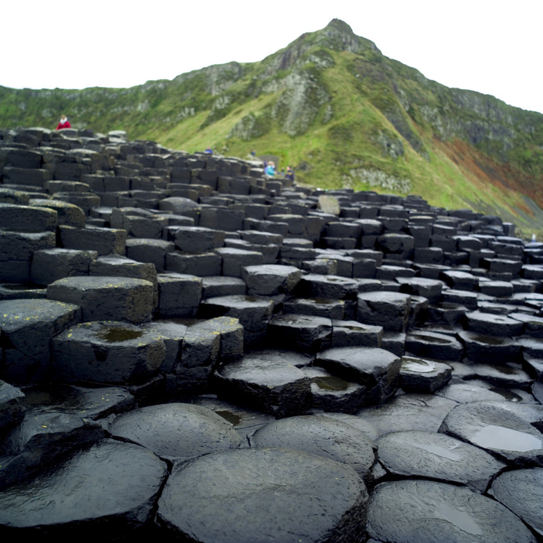 Close up view of the Giants Causeway, County Antrim