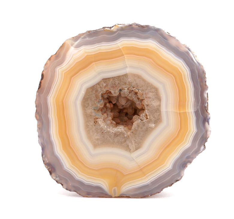 Agate geode with Quartz crystals