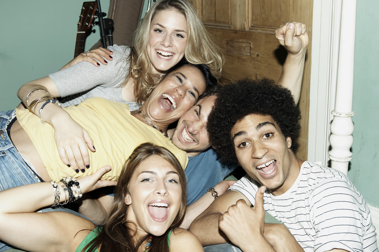 Group of friends posing for camera