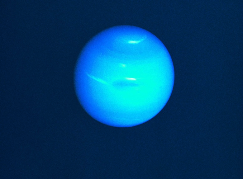 Neptune, dynamic blue-green atmosphere