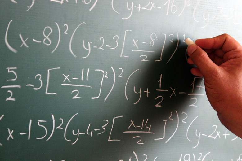 equations on blackboard